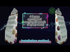 Espositore da pavimento in cartone ondulato pieghevole per esposizione al dettaglio in cartone personalizzato