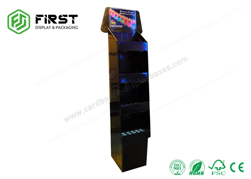 Custom Retail Printed Corrugated POP Cardboard Floor Display Racks