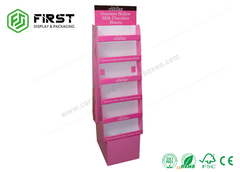Custom Retail Printed Corrugated POP Cardboard Floor Display Racks