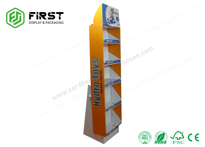 Custom Retail Printed Corrugated POP Cardboard Floor Display Racks